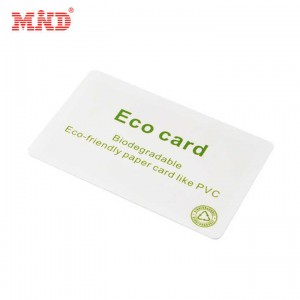 OEM neplyšimui atsparios vandeniui medžiagos RFID lustas Ekologiškas biopopierius, pavyzdžiui, PVC intelektualioji kortelė