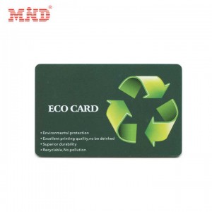 100% сәйкес түсті материалдар rfid чип Экологиялық таза биоқағаз смарт кіру картасы