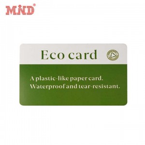 Chip RFID 100% di materiali di culore abbinati Carta d'accessu intelligente di carta bio ecologica