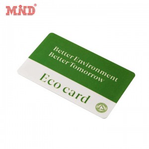 OEM Anti-Tréine waasserdicht Material rfid Chip Öko-frëndlech Bio Pabeier wéi PVC Smart Card