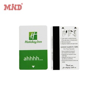 Impresión personalizada de tarxetas de chave de bloqueo de portas de hotel con banda magnética
