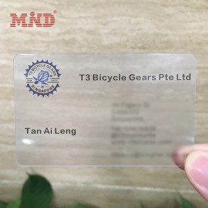 Full color printing pvc frosted transparent clear card