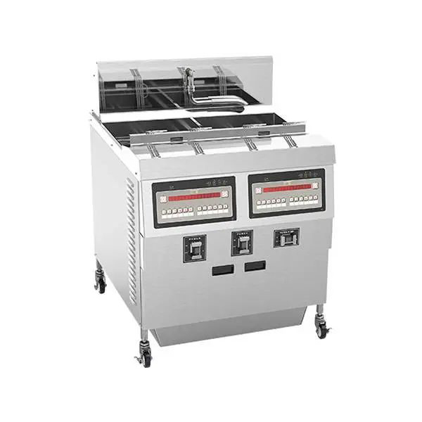 Commercial Electric Deep Fryer with Temperature Limit Protection Setting Restaurant Snack machine Open fryer