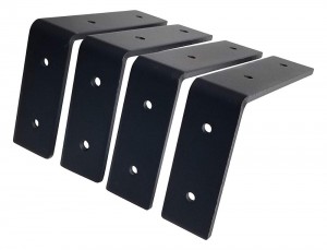 Customized Black U or L Shape Wall Mounted Shelf Connecting Supporting Bracket Metal Stamped Mending Plates