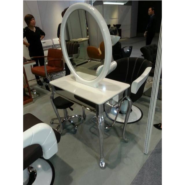 Marble table furniture lighted professional makeup station with lights and mirror