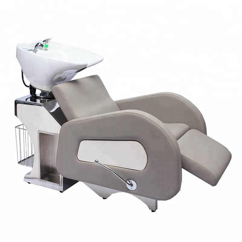 Excellent quality hot sale beauty hair salon lay down massage bed shampoo chair unit shampoo backwash chair with bowl