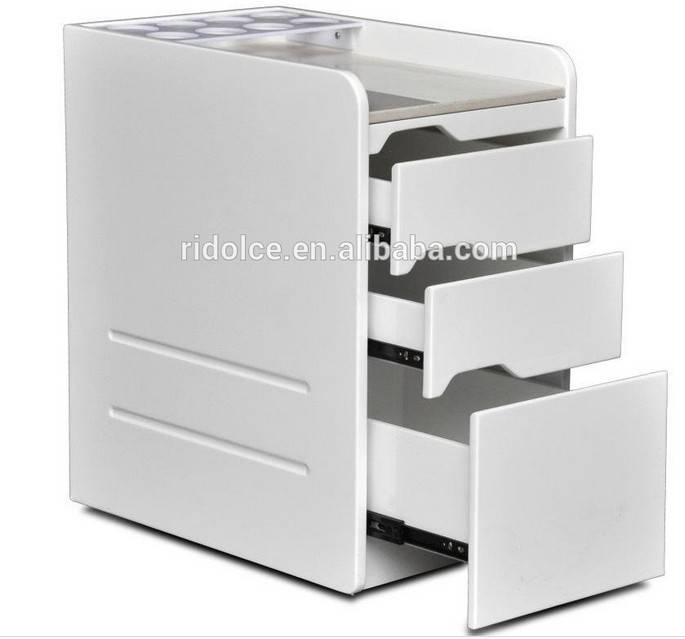 Nail salon used high quality manicure drawer storage salon trolley with cabinet