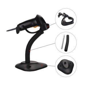 Auto Scan  Barcode Scanner 1D with Optional Stand-MINJCODE