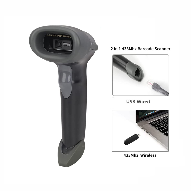 Pistola lettore codici a barre scanner barcode laser USB ccd etichette