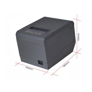 80mm Black Thermal Receipt Printer ho an'ny varotra-MINJCODE