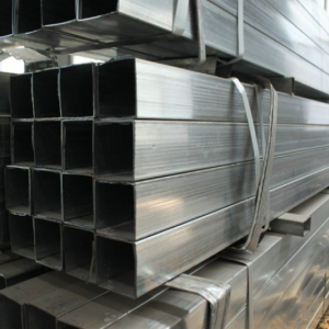 Tubo de ferro por imersão a quente na China, material de construção de tubo de aço quadrado galvanizado