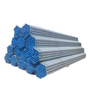 Tianjin materiais de construción metálicos personalizados tubos de aceiro soldados Gi galvanizado ERW tubos soldados de aceiro carbono para a construción