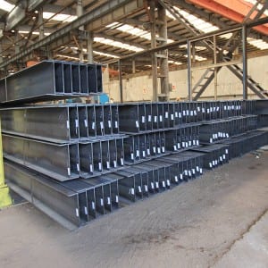 ASTM carbon hot Rolled Wide Flange roof truss steel doo W8X18 H BEAM galvanized ígwè Ọdịdị
