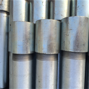tuyau en acier galvanisé avec tuyau fileté rond en acier au carbone