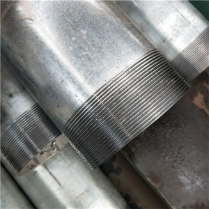 Hot Dip Galvanized Steel Pipe Threaded Conduit Gi Pipe Uban sa Gas Transmission