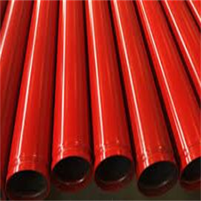 Tűzoltócső/Horganyzott acélcső/Vörösre festett tűzoltócső hornyos csőszerelvények