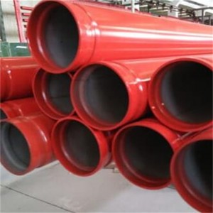 Tubo de aceiro galvanizado con extremos de ranura para protección contra incendios