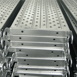 Plank Steel bi Hooks Metal Scaffold Board ji bo Materyalên îskeleyê