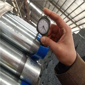 BS1387 Топло поцинкувана железна челична цевка за градежни материјали