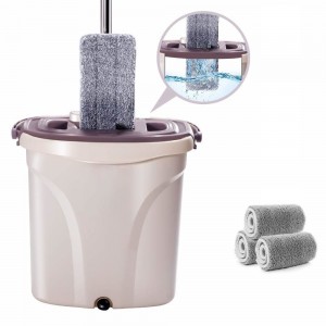Wholesale Dual Mop Bucket - ODM Manufacturer China Hot Selling New Design Flat Squeeze Mop Bucket with Microfiber Cleaning Mop – Yaxiang