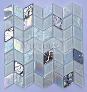 Shinning Colorful Square Shape Swimming Pool Glass Mosaic Black and White Mosaic Tile Blue Color Various Use Swimming Pool Glass Mosaic Blend