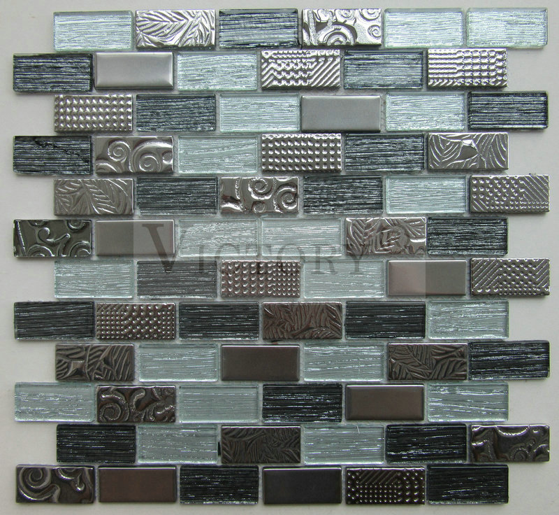 Wholesale Stone Mosaic Tile –  Glass Mosaic Tile Art 4mmthickness Interior Wall Decorative Luxury Glass Mosaic for Living Room Foshan 4mm 6mm 8mm Interior Wall Tile Decoration Strip Laminate...