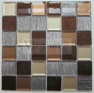 5mm Thickness Glass Mosaic Backsplash 3D Effect Bumpy Surface Strip Wood Mosaic Tile Pieces Suppliers Cheap Stripe Crystal Glass Moroccan Mosaic Tile