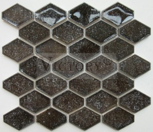 Hexagon Ceramic Mosaic Tile Black And White Mosaic Tile Ceramic Mosaic Tiles Craft Foshan Factory Home Decoration Ice Crack Ceramic Mosaic for America American Style Bathroom Decorative Ice Crack Mosaic Tile Backsplash
