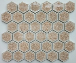 Hexagon Ceramic Mosaic Tile Hex White Ceramic Mosaic Floor Tile Ceramic Mosaic Tile Backsplash Hexagon Backsplash Tiles Bathroom Walls Ceramic Mosaic Wall Tiles Dining Room Glazed Tile Ceramic Hexagon Mosaic Grey Color Decoration Home Ceramic Hexagon Mosaic