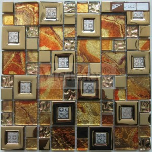 Metallic Mosaic Tile Backsplash Mosaic Bathroom Wall Tiles Mosaic Tile Fireplace Mosaic Tile Art