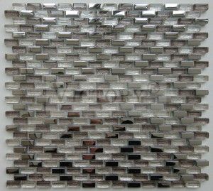 Hot Sale Small Chip White and Black Glitter Glass Mosaic Hot Selling Small Chips Crystal Glass Mosaic Mixted Color Mosaic Tile