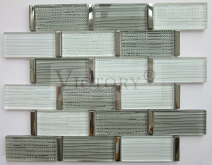 New Arrival 8mm Thickness Wall Laminated Glass Mosaic Laminated Crystal Glass Mosaic for Wall Living Room