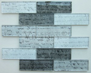 Glass Tile Mosaic Antique Style Glass and Laminated Glass Mosaic Tile Brown Laminated Glass Mosaic Tile