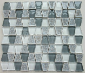 Irregular Strip Stone Crystal Glass Mosaic Tiles for Wall Decoration Shell Mosaic of Mix Color Irregular for Decoration Bathroom and Restaurant Beautiful Mother of Pearl