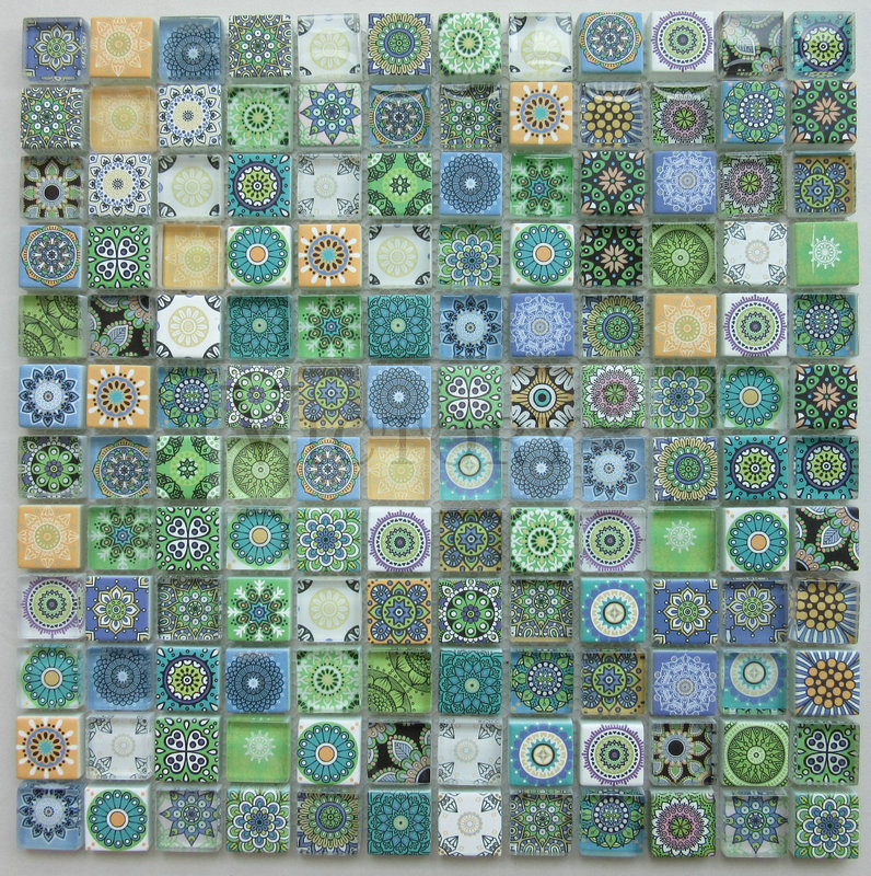 Glass Mosaic Tile Art Factory –  Inkjet mosaic Flower Mosaic Glass Mosaic Tile Art Kitchen Mosaic Salon Mosaic – VICTORY MOSAIC