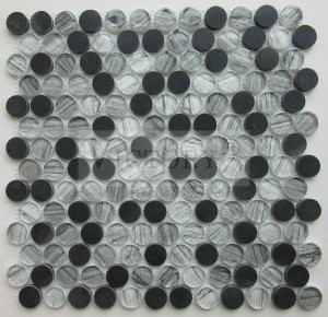 Dreamcircle Mosaic Tile Penny Round Whole Body White Glass Mosaic Wall Tiles Circles Home Decoration Circle Design Metal Mosaic Wall Tiles