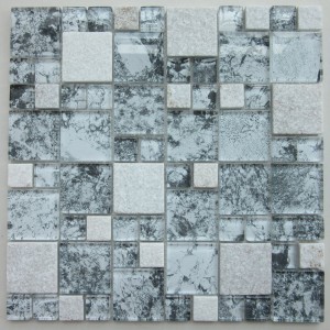 Grey Marble Mosaic Popular Design for Wall and Floor Decoration New Style Fabric Texture Design Aluminum Metal Mosaic for Modern Wall Decoration