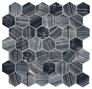 Hexagon Mosaic Tile Black Mosaic Tile Blue Mosaic Tile Backsplash Mosaic Bathroom Wall Tiles