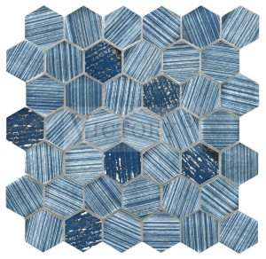 Hexagon Mosaic Tile Black Mosaic Tile Blue Mosaic Tile Backsplash Mosaic Bathroom Wall Tiles