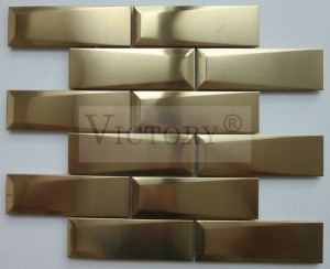 Factory New Design of Stainless Steel Mosaic Strip Shape Metal Decoration Mosaic Tile Made by Stainless Steel