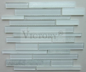 Mosaic Tile Glass Hot Sale Hand Painted Indoor White Glass Mosaic Tile Handmade Glass Mosaic Pictures in Foshan