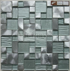 Metal Mosaic Stainless Steel Mosaic Aluminum Mosaic Metallic Random Mix Mosaic Metallic Silver Mosaic Tiles