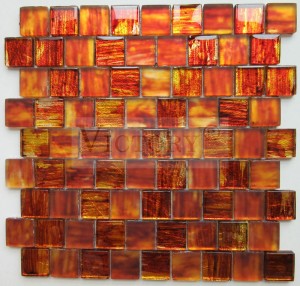 Inkjet Gold Leaf Mosaic Digital Printed Mosaic Tiles Copper Mosaic Tiles Red Mosaic Tiles Green Mosaic Tile Crystal Mosaic