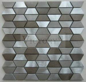 Kitchen Wall Strip Backsplash High Quality Aluminum Blend Metal Mosaic Beautiful Aluminum Mosaic Tiles for Wall Decoration in Home Hotel Apartment