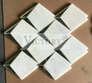Mosaic Tiles Craft –  Waterjet Mosaic Tile Mosaic Kitchen Backsplash Mosaic Bathroom Tiles Mosaic Tile Fireplace Natural White Marble Stone Waterjet Art Patterns Mosaic for Home Decorative W...