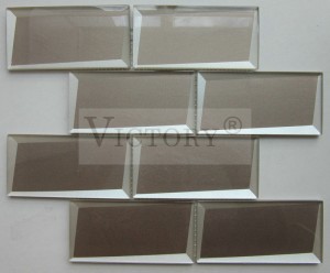 Glass Mosaic Art High-Quality Material Stone Strip Polished Mix Brown Glass Mosaic China Wholesalers Glass Mosaic Mesh Backing Silver Long Strip Galss Tile