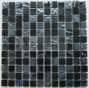 Square Mosaic Tiles Stone Mosaic Natural Stone Mosaic Tile Glass Mosaic Wall Art Glass & Stone Mosaic Tile Sheets