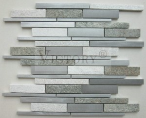 Hot Sale Wall Decor Carving Marble and Stone Mosaic Tiles Bathroom Wall Backsplash White Glass Mixed Stone Mosaic Tile Price