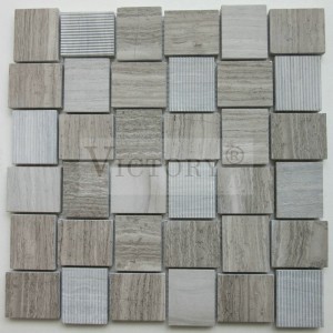 Outdoor Mosaic Tiles Floor And Decor Mosaic Tile Mosaic Floor Tiles Mosaic Bathroom Floor Tiles Marble Mosaic Floor Tile Natural Carrara White Marble Stone Mosaics for Home, Hotel Wall Mixed Brown Color Decorative Pattern Stone Mosaic
