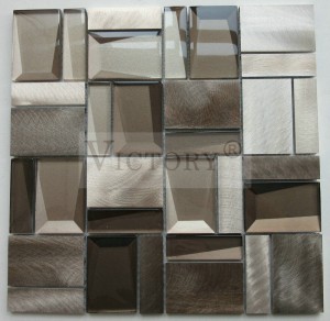 Victory Mosaic Aluminum Mosaic Glass And Stone Mosaic Tile Glass Mosaic Tile Backsplash Mosaic Home Interiors